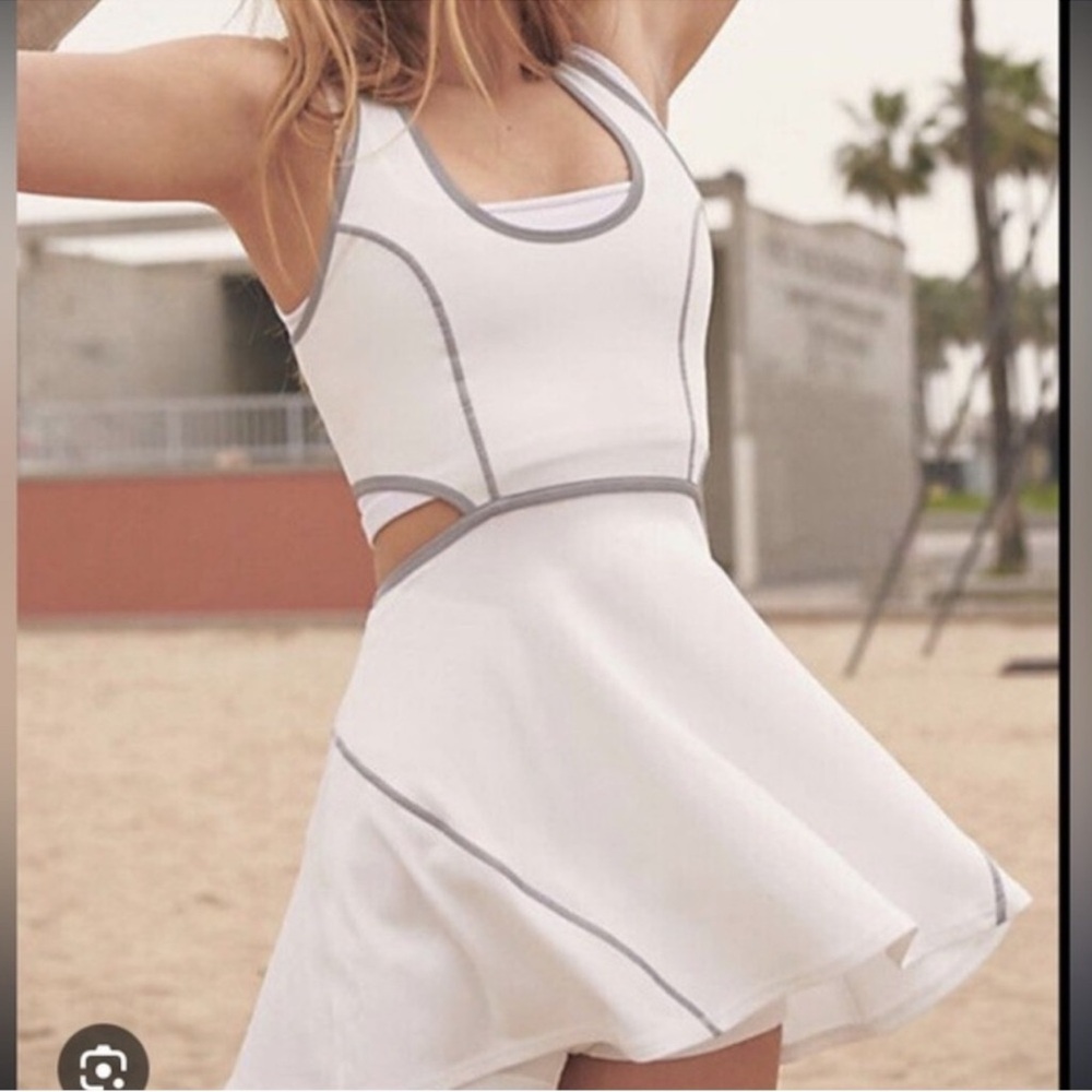 FP Movement White and Gray Tennis Dress